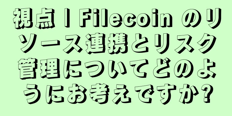 視点 | Filecoin のリソース連携とリスク管理についてどのようにお考えですか?