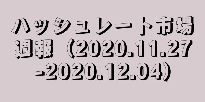 ハッシュレート市場週報（2020.11.27-2020.12.04）