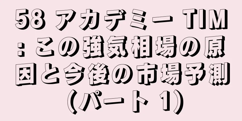 58 アカデミー TIM: この強気相場の原因と今後の市場予測 (パート 1)