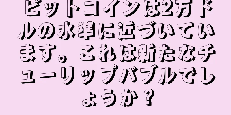 ビットコインは2万ドルの水準に近づいています。これは新たなチューリップバブルでしょうか？