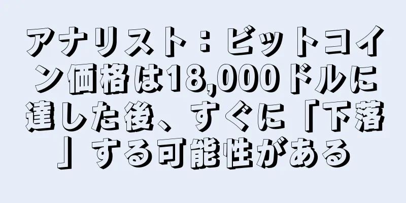 アナリスト：ビットコイン価格は18,000ドルに達した後、すぐに「下落」する可能性がある