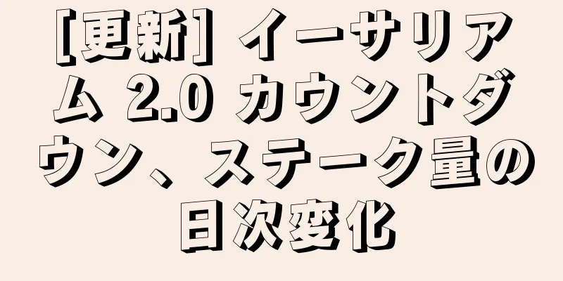 [更新] イーサリアム 2.0 カウントダウン、ステーク量の日次変化