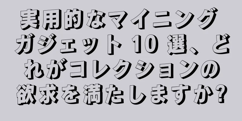 実用的なマイニング ガジェット 10 選、どれがコレクションの欲求を満たしますか?