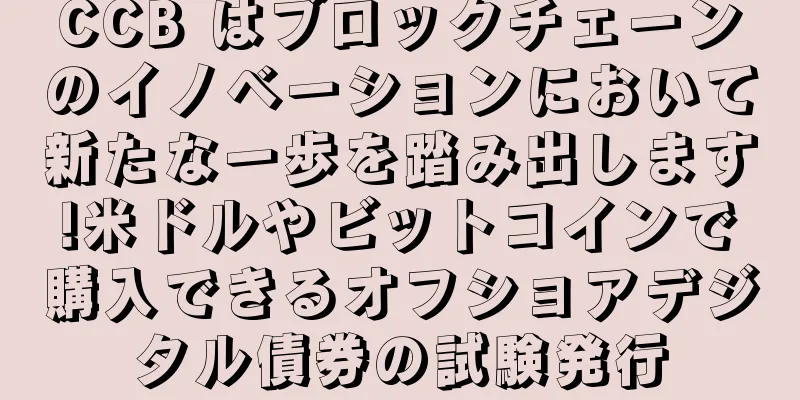CCB はブロックチェーンのイノベーションにおいて新たな一歩を踏み出します!米ドルやビットコインで購入できるオフショアデジタル債券の試験発行