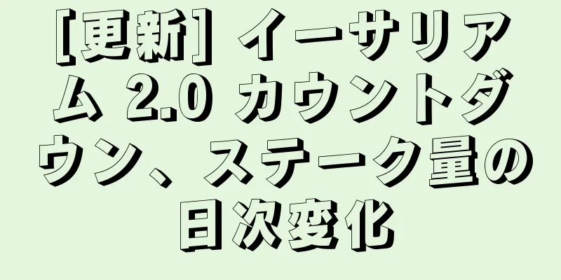 [更新] イーサリアム 2.0 カウントダウン、ステーク量の日次変化