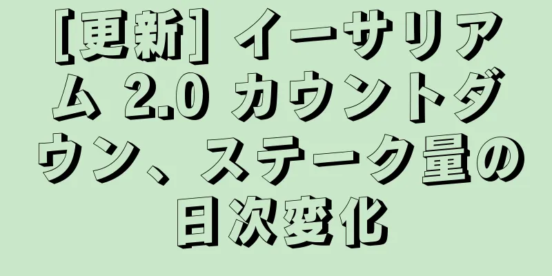 [更新] イーサリアム 2.0 カウントダウン、ステーク量の日次変化