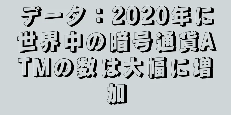 データ：2020年に世界中の暗号通貨ATMの数は大幅に増加