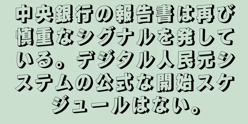 中央銀行の報告書は再び慎重なシグナルを発している。デジタル人民元システムの公式な開始スケジュールはない。