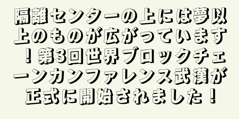 隔離センターの上には夢以上のものが広がっています！第3回世界ブロックチェーンカンファレンス武漢が正式に開始されました！