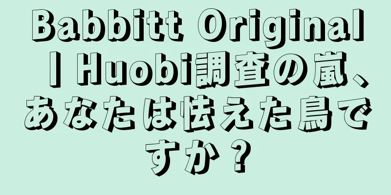 Babbitt Original丨Huobi調査の嵐、あなたは怯えた鳥ですか？