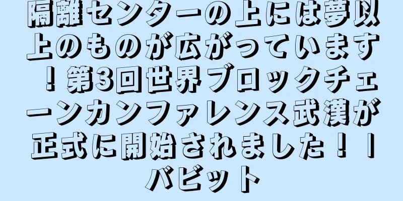 隔離センターの上には夢以上のものが広がっています！第3回世界ブロックチェーンカンファレンス武漢が正式に開始されました！ |バビット