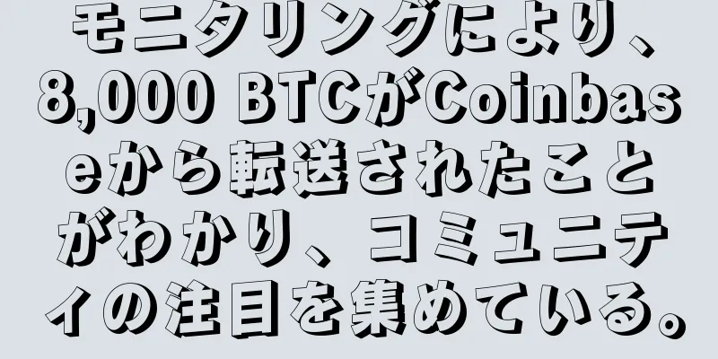 モニタリングにより、8,000 BTCがCoinbaseから転送されたことがわかり、コミュニティの注目を集めている。