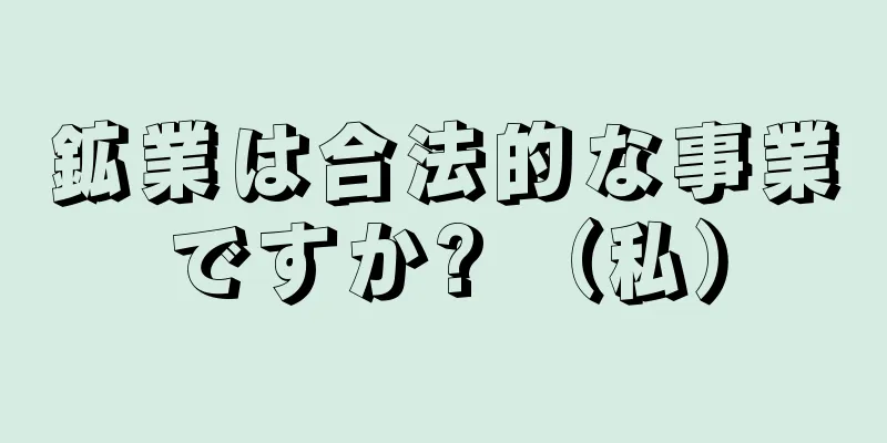鉱業は合法的な事業ですか? （私）