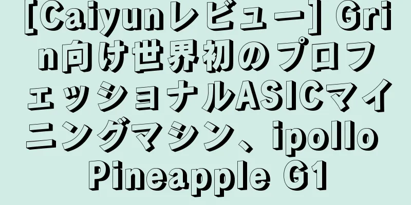 [Caiyunレビュー] Grin向け世界初のプロフェッショナルASICマイニングマシン、ipollo Pineapple G1