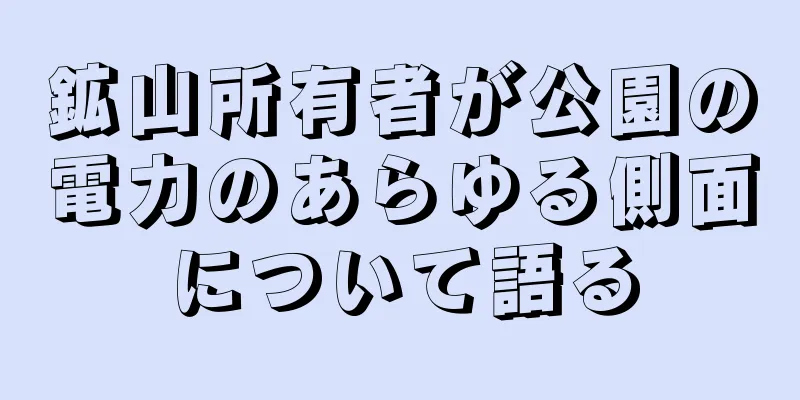 鉱山所有者が公園の電力のあらゆる側面について語る
