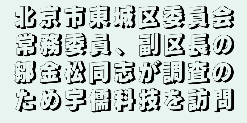 北京市東城区委員会常務委員、副区長の鄒金松同志が調査のため宇儒科技を訪問
