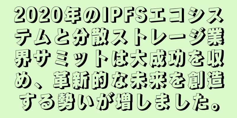 2020年のIPFSエコシステムと分散ストレージ業界サミットは大成功を収め、革新的な未来を創造する勢いが増しました。