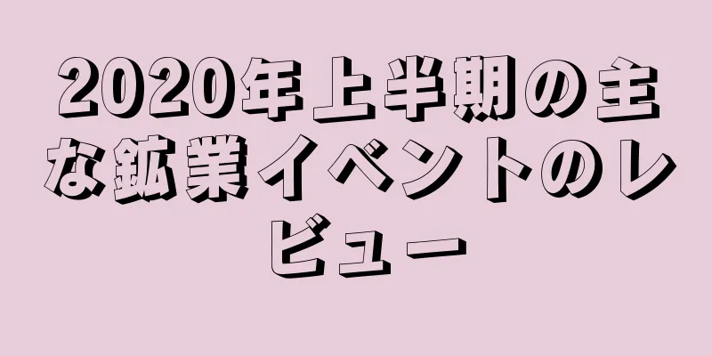 2020年上半期の主な鉱業イベントのレビュー