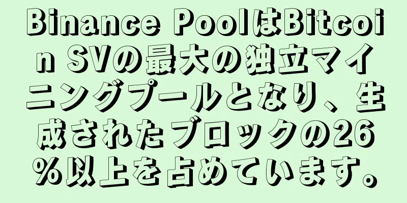 Binance PoolはBitcoin SVの最大の独立マイニングプールとなり、生成されたブロックの26%以上を占めています。