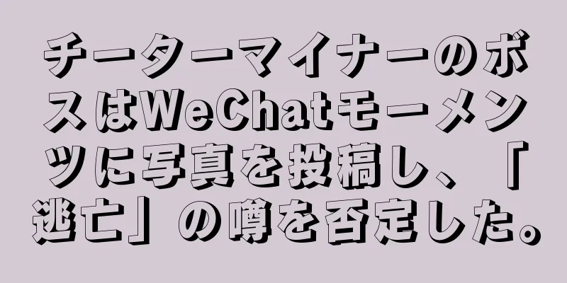 チーターマイナーのボスはWeChatモーメンツに写真を投稿し、「逃亡」の噂を否定した。