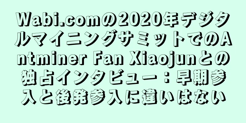 Wabi.comの2020年デジタルマイニングサミットでのAntminer Fan Xiaojunとの独占インタビュー：早期参入と後発参入に違いはない