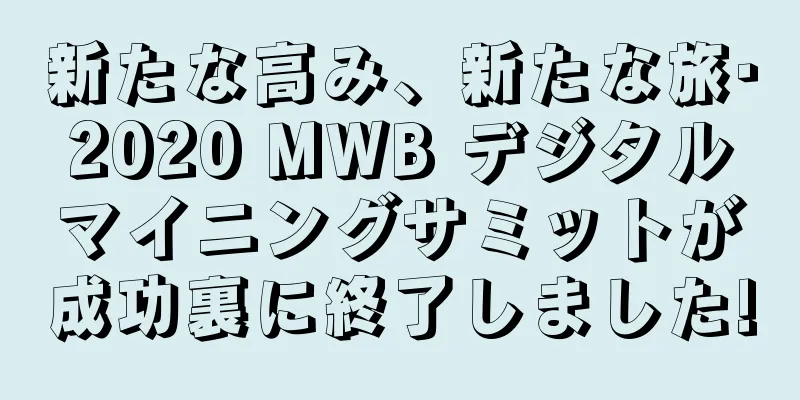 新たな高み、新たな旅·2020 MWB デジタルマイニングサミットが成功裏に終了しました!