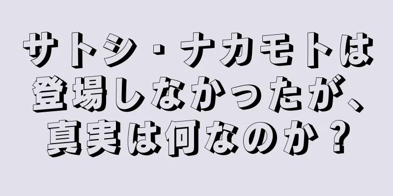 サトシ・ナカモトは登場しなかったが、真実は何なのか？
