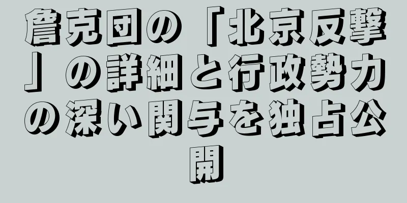 詹克団の「北京反撃」の詳細と行政勢力の深い関与を独占公開