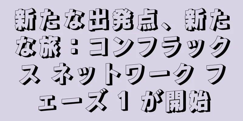 新たな出発点、新たな旅：コンフラックス ネットワーク フェーズ 1 が開始