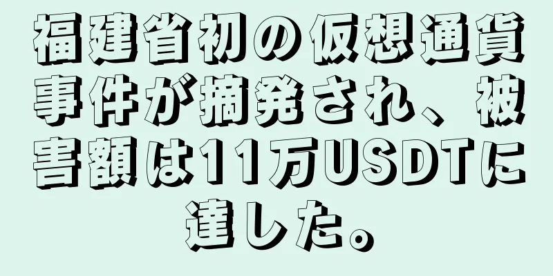 福建省初の仮想通貨事件が摘発され、被害額は11万USDTに達した。