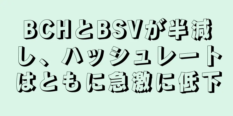 BCHとBSVが半減し、ハッシュレートはともに急激に低下