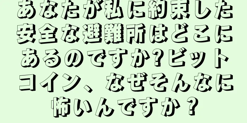 あなたが私に約束した安全な避難所はどこにあるのですか?ビットコイン、なぜそんなに怖いんですか？