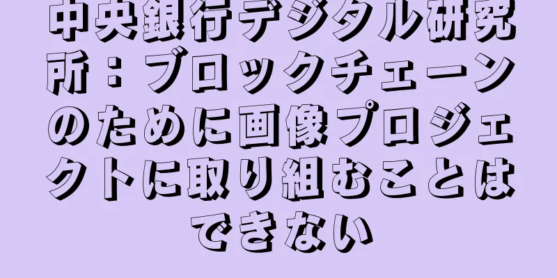 中央銀行デジタル研究所：ブロックチェーンのために画像プロジェクトに取り組むことはできない