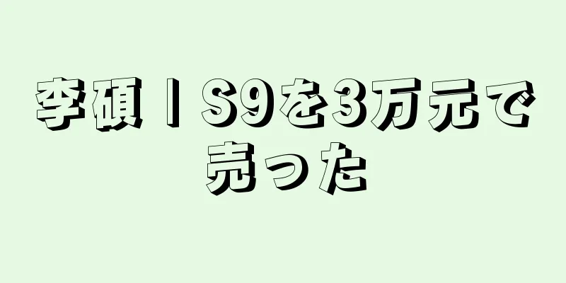 李碩 | S9を3万元で売った
