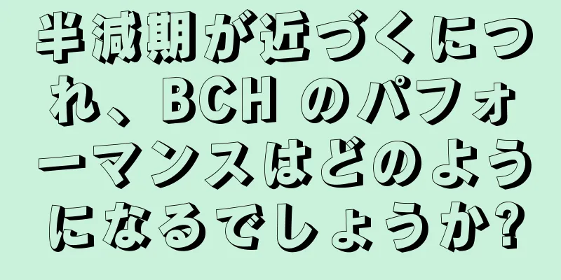 半減期が近づくにつれ、BCH のパフォーマンスはどのようになるでしょうか?