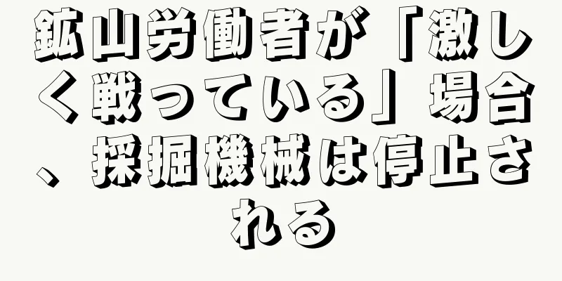 鉱山労働者が「激しく戦っている」場合、採掘機械は停止される