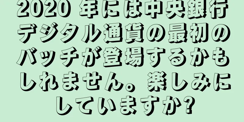 2020 年には中央銀行デジタル通貨の最初のバッチが登場するかもしれません。楽しみにしていますか?