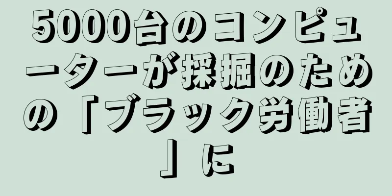 5000台のコンピューターが採掘のための「ブラック労働者」に