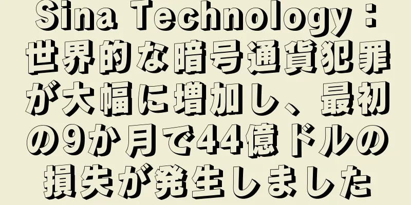 Sina Technology：世界的な暗号通貨犯罪が大幅に増加し、最初の9か月で44億ドルの損失が発生しました