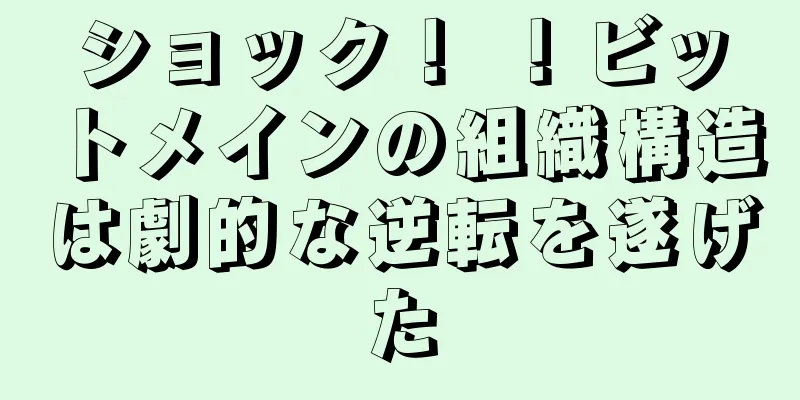 ショック！ ！ビットメインの組織構造は劇的な逆転を遂げた