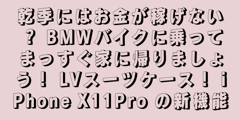 乾季にはお金が稼げない？ BMWバイクに乗ってまっすぐ家に帰りましょう！ LVスーツケース！ iPhone X11Pro の新機能