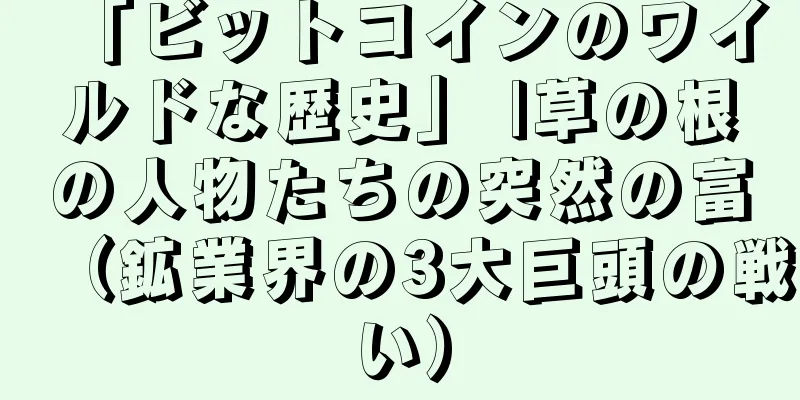 「ビットコインのワイルドな歴史」 |草の根の人物たちの突然の富（鉱業界の3大巨頭の戦い）