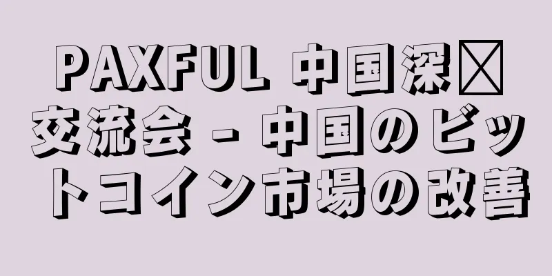 PAXFUL 中国深圳交流会 - 中国のビットコイン市場の改善
