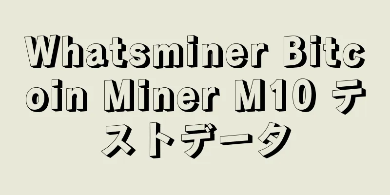 Whatsminer Bitcoin Miner M10 テストデータ