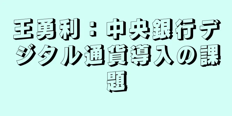 王勇利：中央銀行デジタル通貨導入の課題