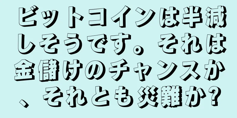 ビットコインは半減しそうです。それは金儲けのチャンスか、それとも災難か?
