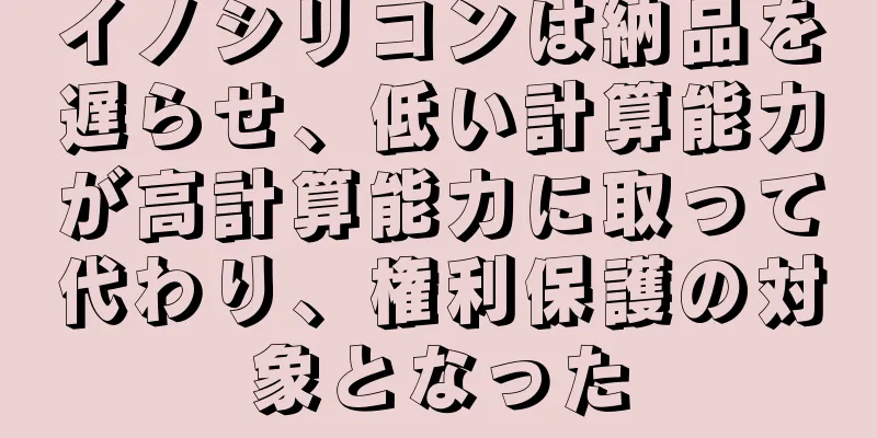 イノシリコンは納品を遅らせ、低い計算能力が高計算能力に取って代わり、権利保護の対象となった