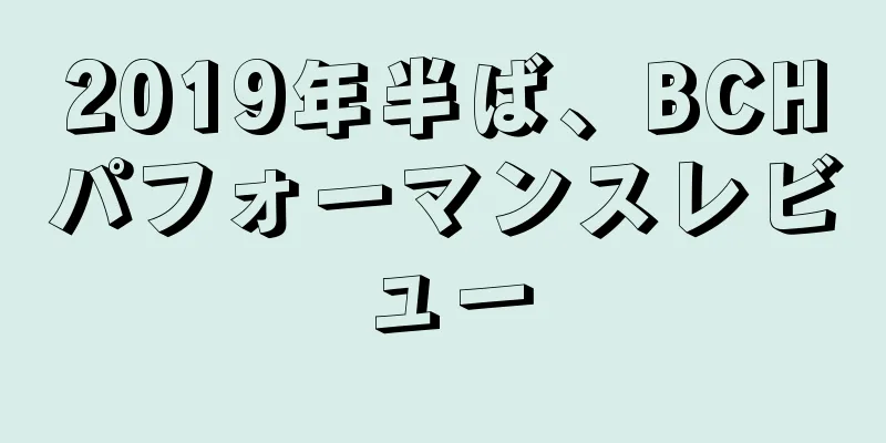 2019年半ば、BCHパフォーマンスレビュー