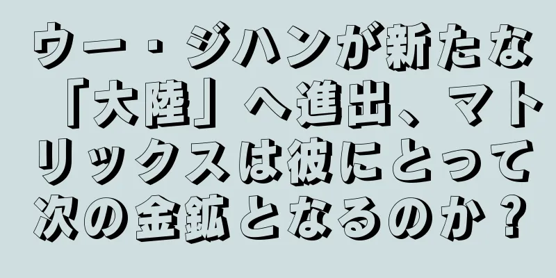 ウー・ジハンが新たな「大陸」へ進出、マトリックスは彼にとって次の金鉱となるのか？