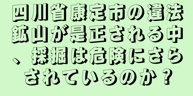 四川省康定市の違法鉱山が是正される中、採掘は危険にさらされているのか？